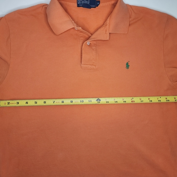 Vintage Polo by Ralph Lauren Men's Orange Polo Shirt - Picture 6 of 8